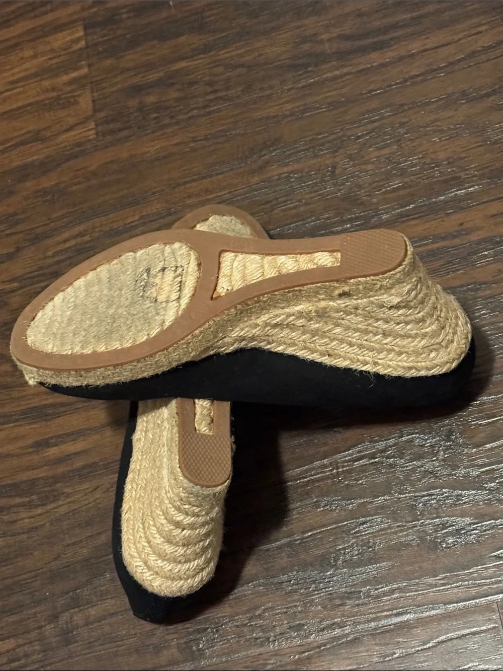J. Crew Black Canvas Espadrille Wedges